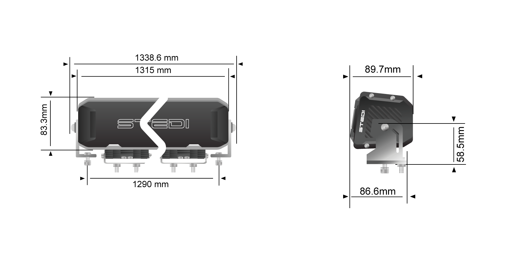 STEDI Sport Plus Double Row 52 inch 100 LED Light Bar